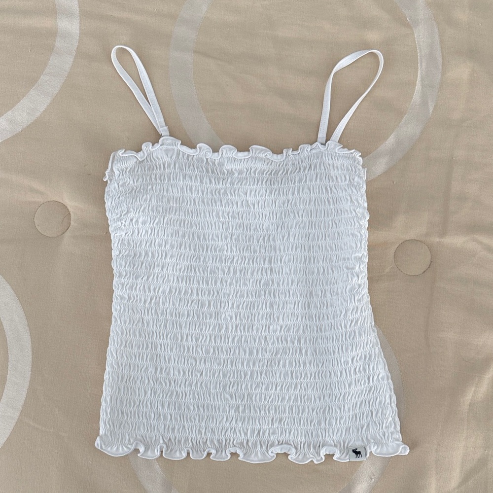 Abercrombie Kids White Ruffled Camisole